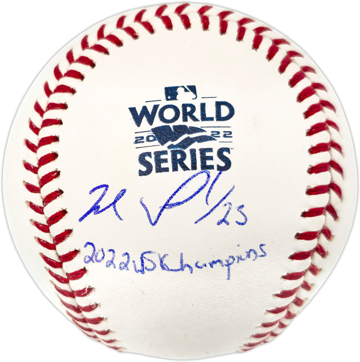 Michael Brantley Autographed Official 2022 World Series Logo Baseball Houston Astros "2022 WS Champions" Beckett BAS Witness #W722649