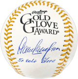 Dave Concepcion Autographed Official Gold Glove Award Logo Baseball Cincinnati Reds "5X Gold Glove" Beckett BAS Witness #W529063