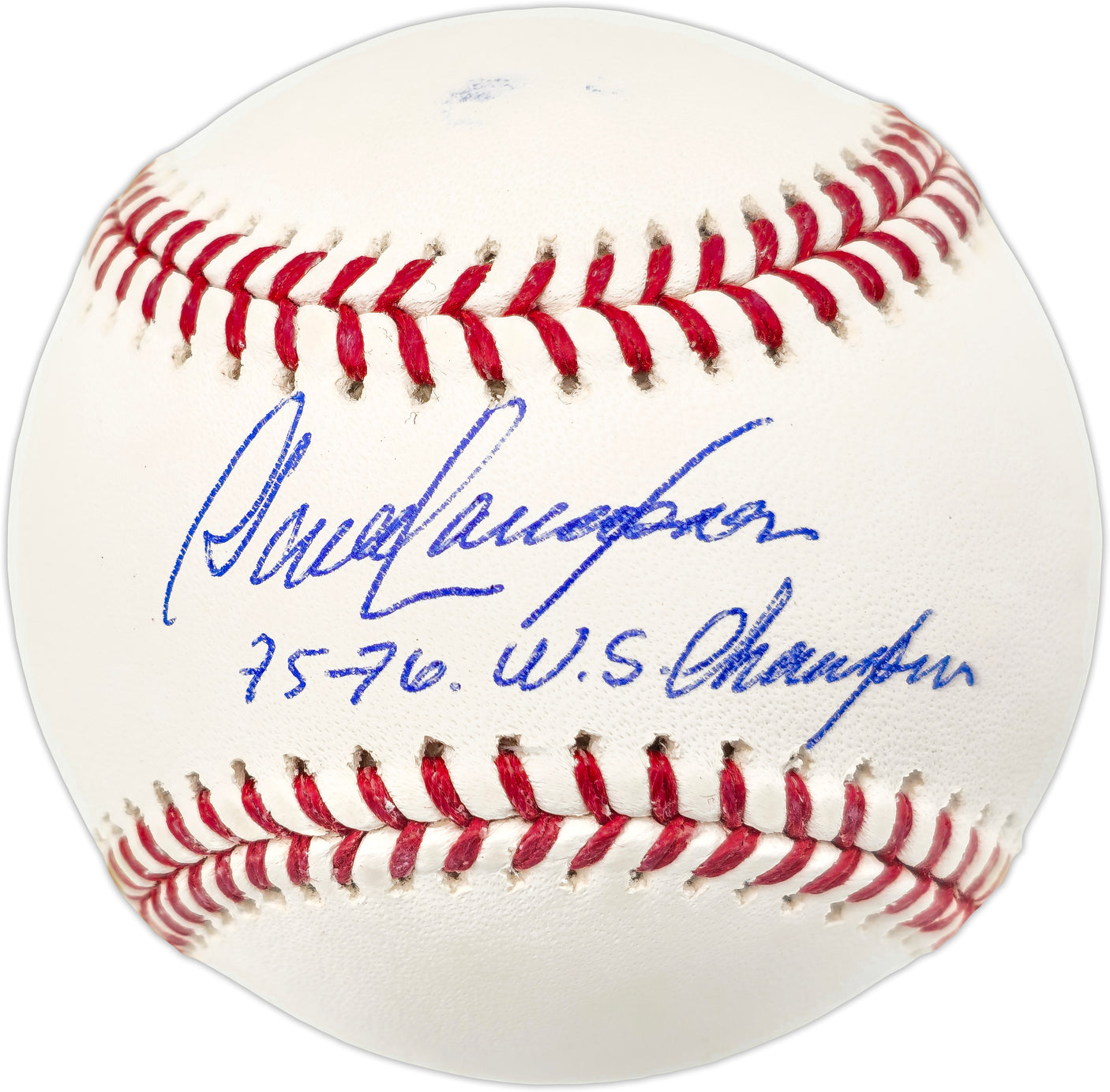 Dave Concepcion Autographed Official MLB Baseball Cincinnati Reds "75-76 World Series Champions" Beckett BAS Witness #W529311