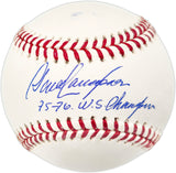 Dave Concepcion Autographed Official MLB Baseball Cincinnati Reds "75-76 World Series Champions" Beckett BAS Witness #W529311