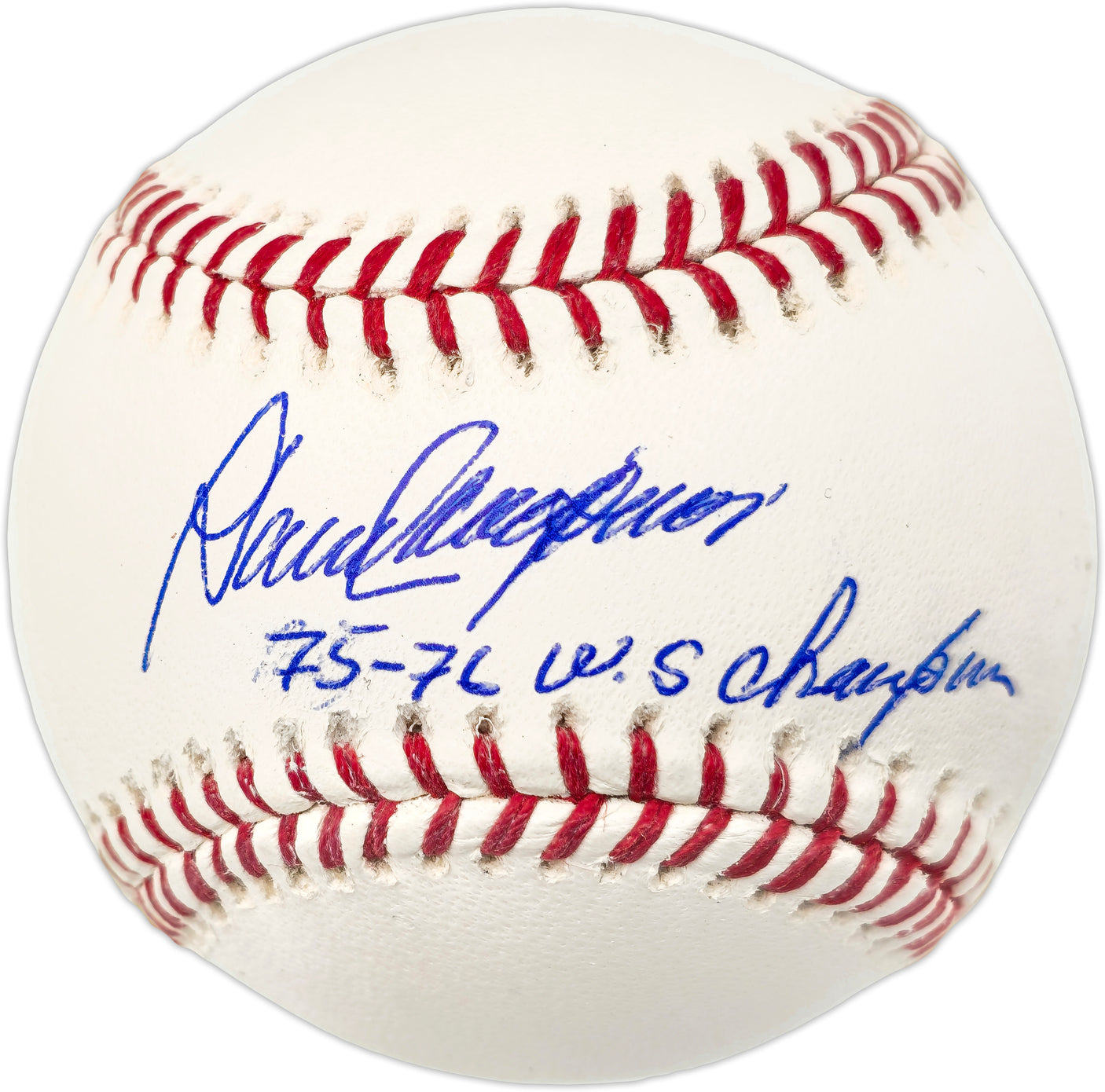 Dave Concepcion Autographed Official MLB Baseball Cincinnati Reds "75-76 World Series Champions" Beckett BAS Witness #W529291