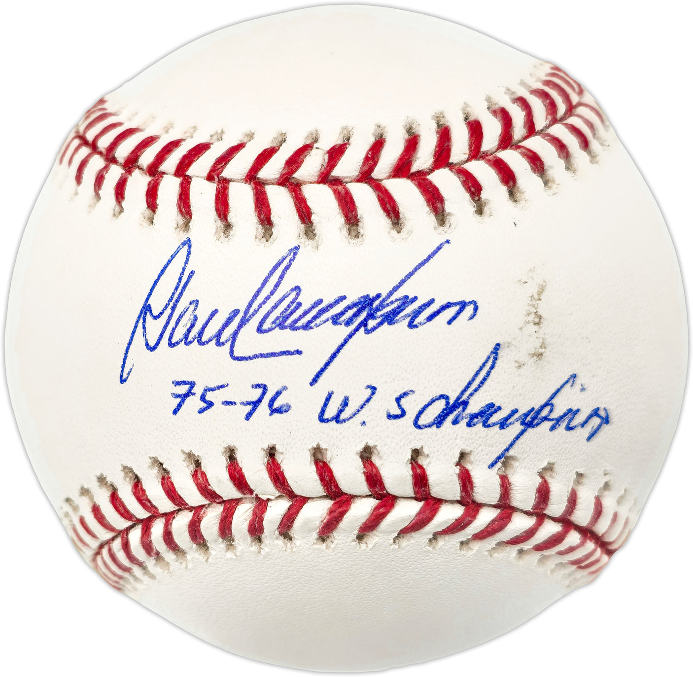 Dave Concepcion Autographed Official MLB Baseball Cincinnati Reds "75-76 World Series Champions" Beckett BAS Witness #W529289