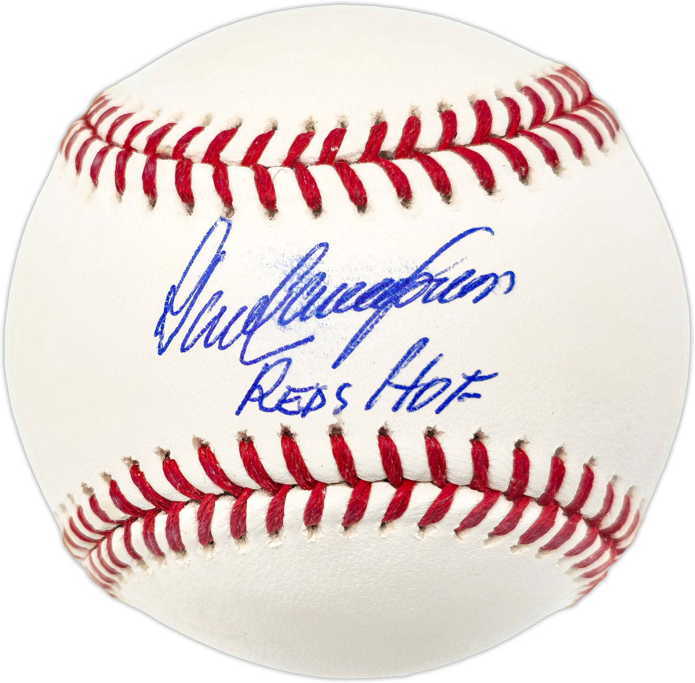 Dave Concepcion Autographed Official MLB Baseball Cincinnati Reds "Reds HOF" (Smudged) Beckett BAS Witness #W529096