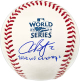 Alex Bregman Autographed Official 2022 World Series Logo Baseball Houston Astros "2022 WS Champs" Beckett BAS Witness #W739073