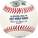 Alex Bregman Autographed Official 2022 World Series Logo Baseball Houston Astros "2022 WS Champs" Beckett BAS Witness #W739065