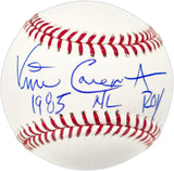 Vince Coleman Autographed Official MLB Baseball St. Louis Cardinals "1985 NL ROY" Beckett BAS QR #BJ56410