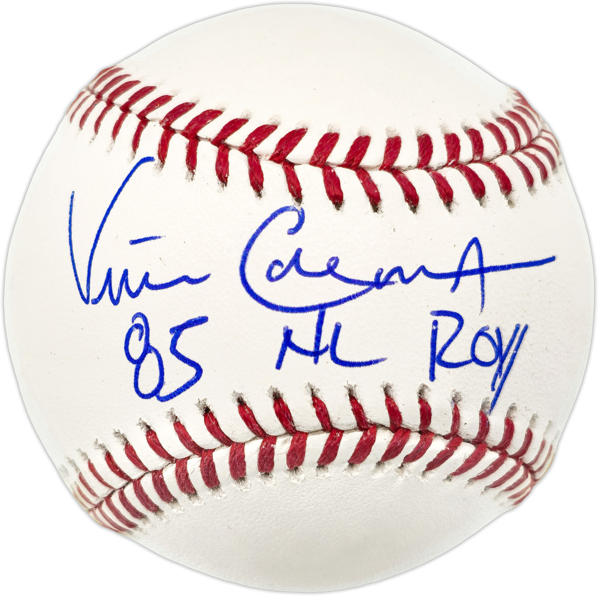 Vince Coleman Autographed Official MLB Baseball St. Louis Cardinals "85 ROY" Beckett BAS QR #BJ56409