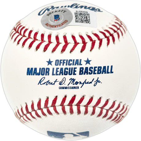 Vince Coleman Autographed Official MLB Baseball St. Louis Cardinals "85 ROY" Beckett BAS QR #BJ56409