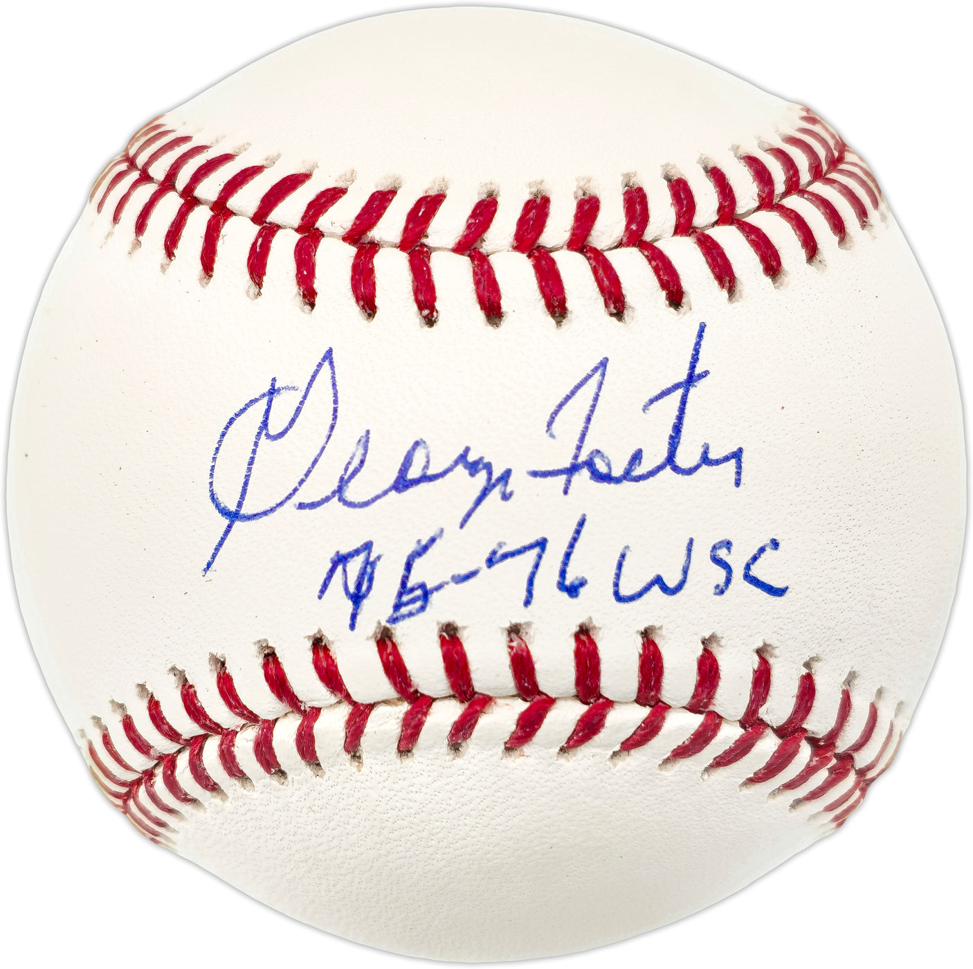 George Foster Autographed Official MLB Baseball Cincinnati Reds "75-76 WSC" Beckett BAS Witness #W991194