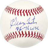George Foster Autographed Official MLB Baseball Cincinnati Reds "75-76 WSC" Beckett BAS Witness #W991194