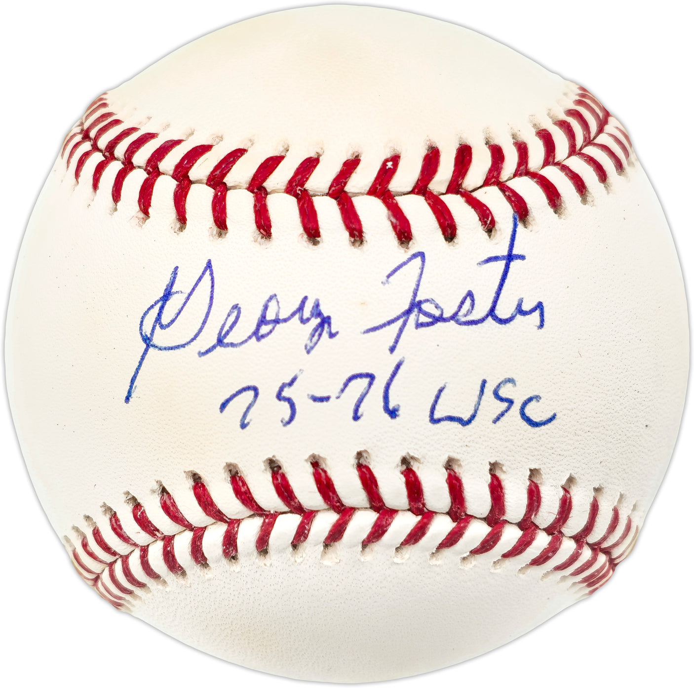 George Foster Autographed Official MLB Baseball Cincinnati Reds "75-76 WSC" Beckett BAS Witness #W991212