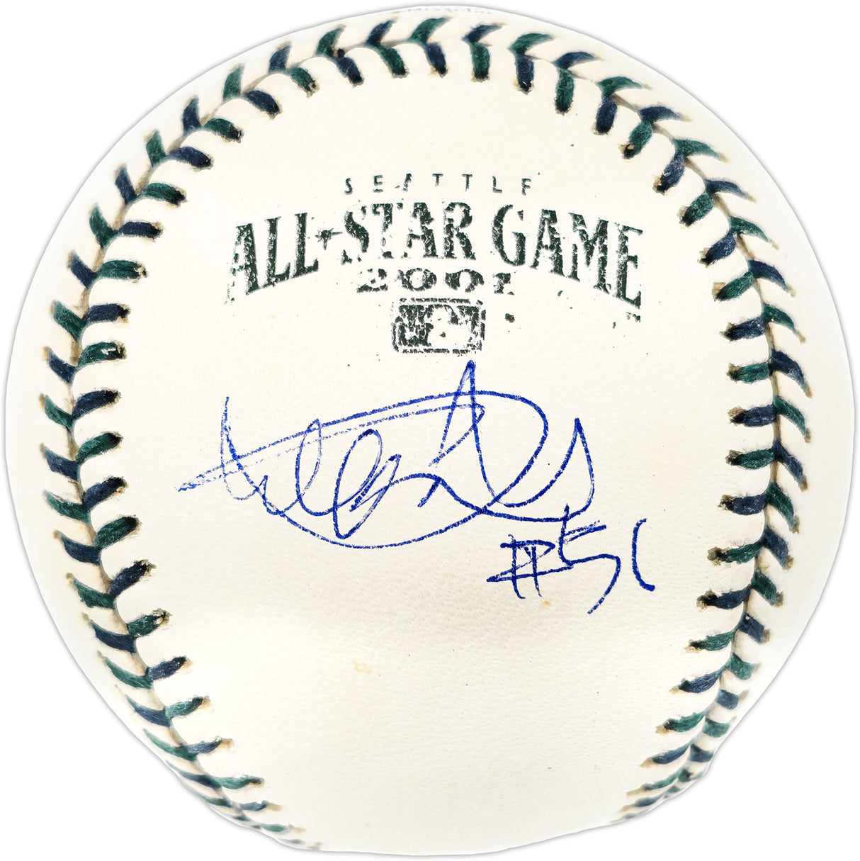 Ichiro Suzuki Autographed Official 2001 All Star Game Logo Baseball Seattle Mariners "#51" IS Holo & Beckett BAS Witness #2W516387