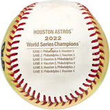 Kyle Tucker Autographed Official 2022 World Series Gold MLB Baseball Houston Astros (Smudged) Beckett BAS Witness #W381818