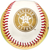Kyle Tucker Autographed Official   2022 World Series Gold MLB Baseball Houston Astros (Smudged) Beckett BAS Witness #W381818