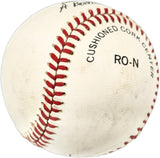 Connie Ryan Autographed Official NL Baseball Boston Braves "6-6 4/16/53" JSA #L90683