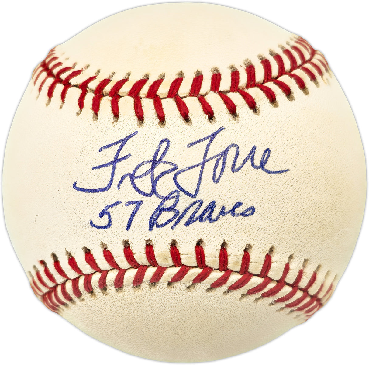 Frank Torre Autographed Official NL Baseball Milwaukee Braves "57 Braves" JSA #C31956
