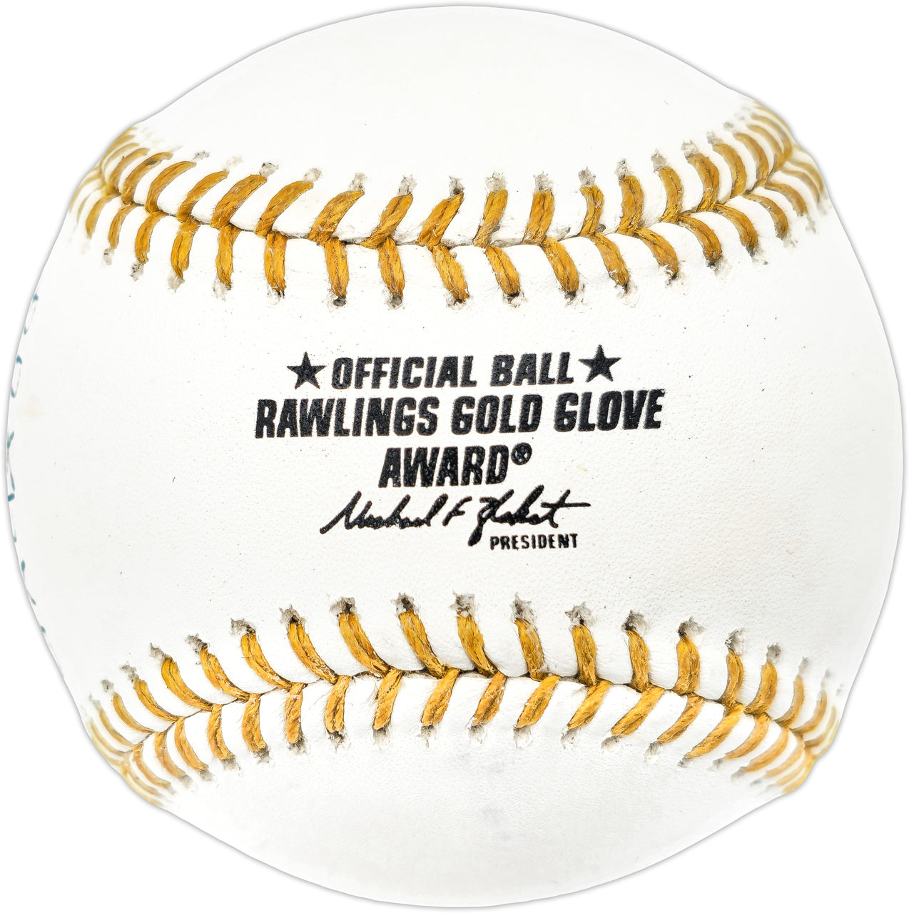 Cesar Geronimo Autographed Official Gold Glove Logo MLB Baseball Cincinnati Reds "GX4XGG" Beckett BAS Witness #W086391