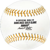 Cesar Geronimo Autographed Official Gold Glove Logo MLB Baseball Cincinnati Reds "GX4XGG" Beckett BAS Witness #W086391