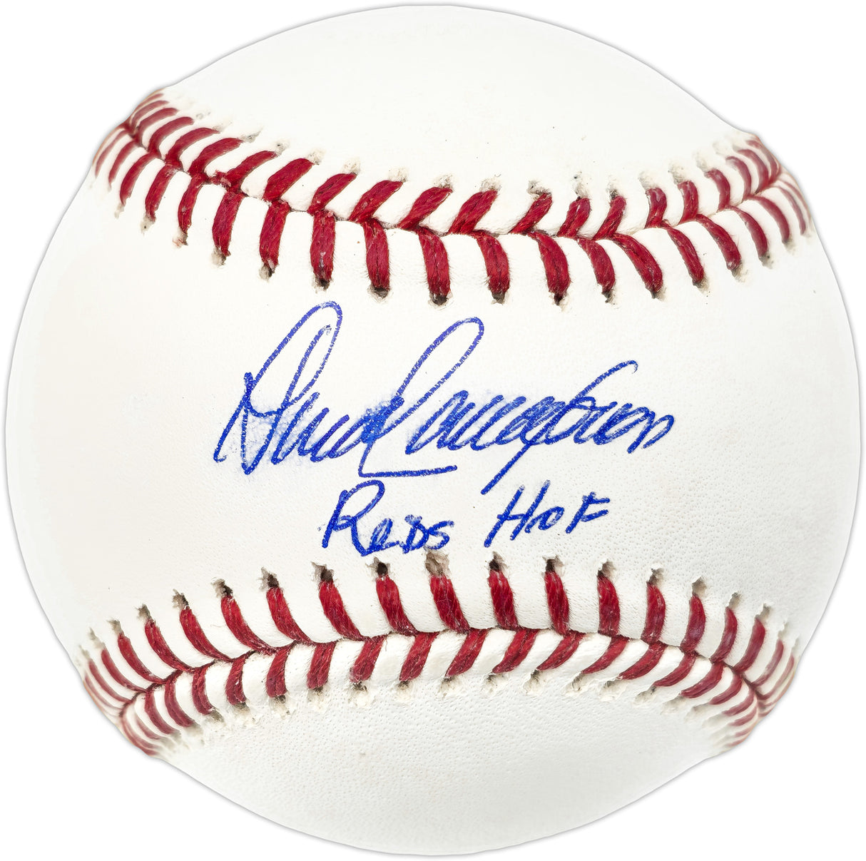 Dave Concepcion Autographed Official MLB Baseball Cincinnati Reds "Reds HOF" (Smudged) Beckett BAS Witness #W529125