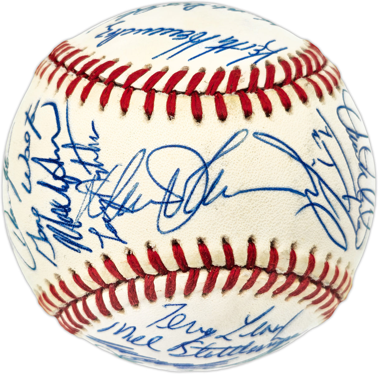 1986 New York Mets Team Autographed Official NL Baseball With 31 Signatures Including Gary Carter PSA/DNA #W03530