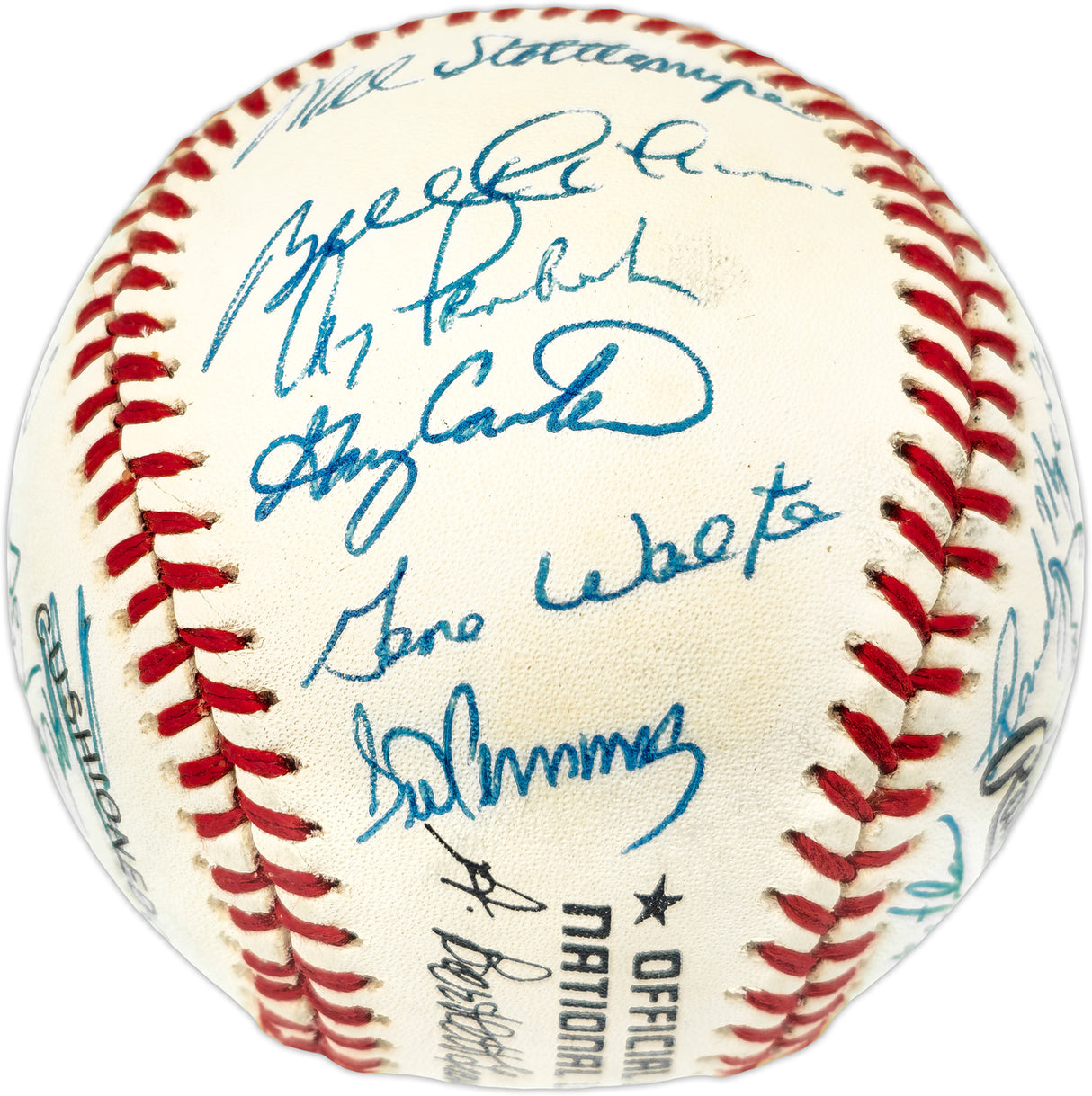 1986 New York Mets Team Autographed Official NL Baseball With 31 Signatures Including Gary Carter PSA/DNA #W03527