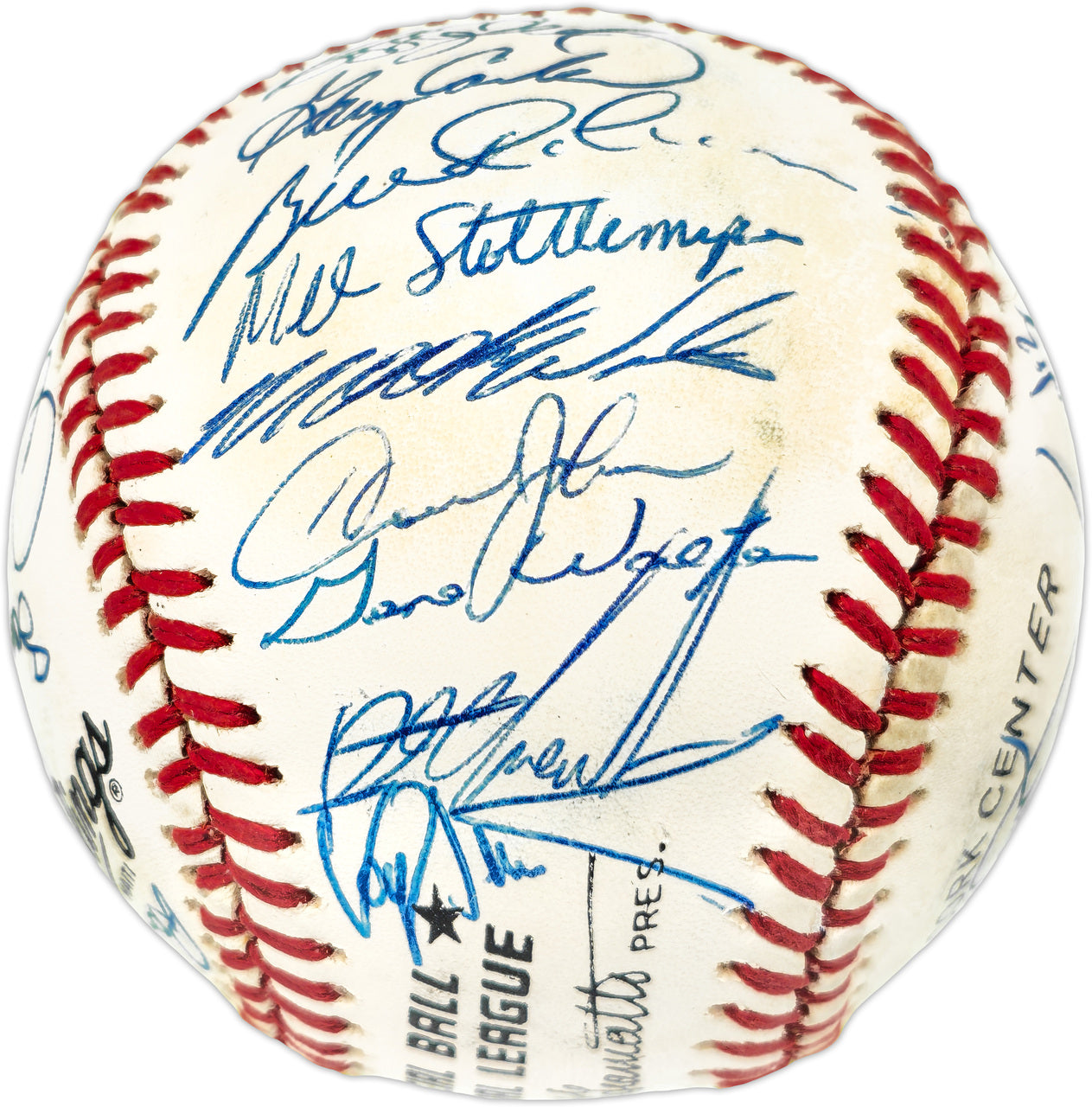 1986 New York Mets Team Autographed Official NL Baseball With 29 Signatures Including Gary Carter PSA/DNA #W03525