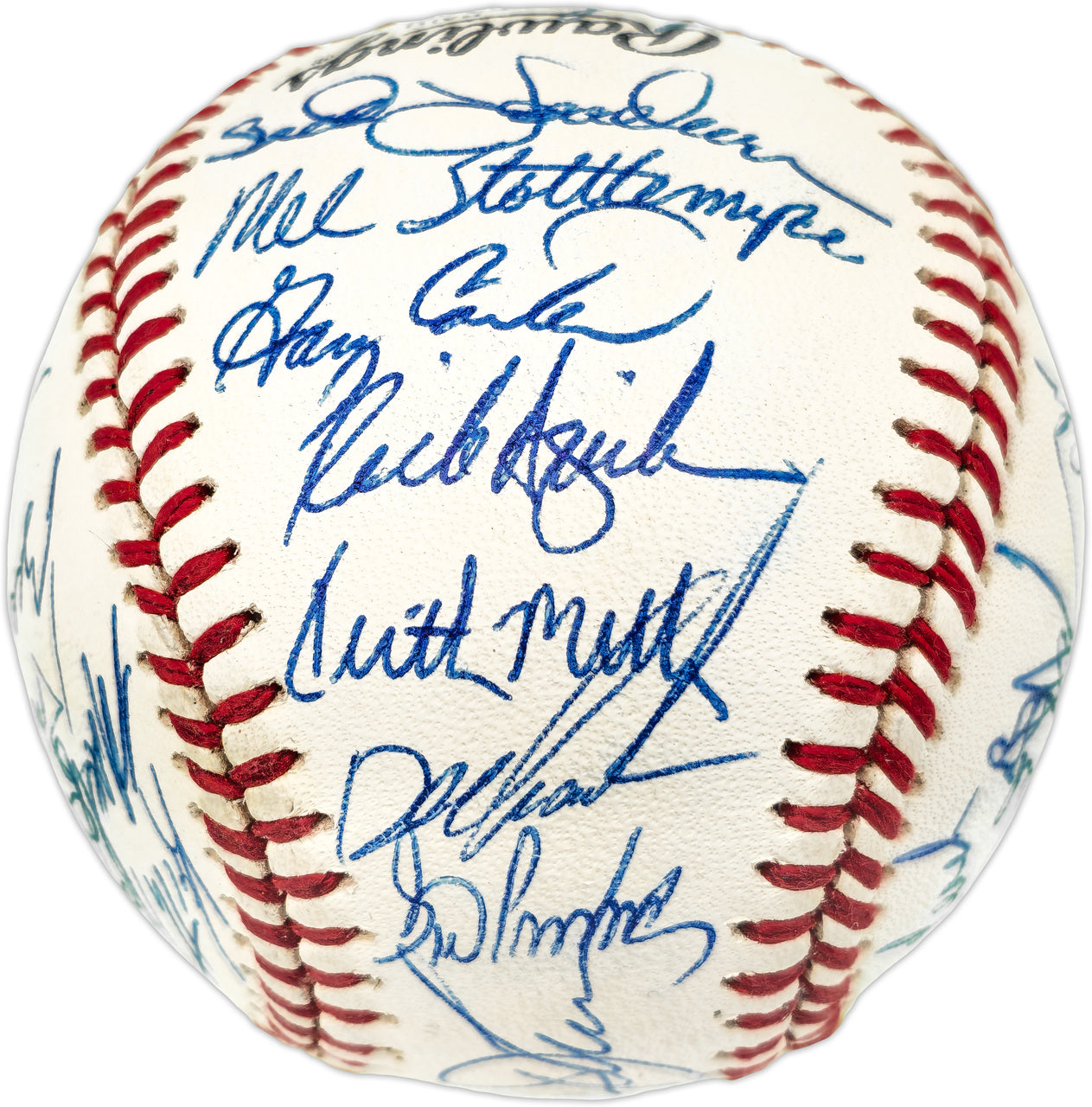 1986 New York Mets Team Autographed Official NL Baseball With 29 Signatures Including Gary Carter PSA/DNA #W03524