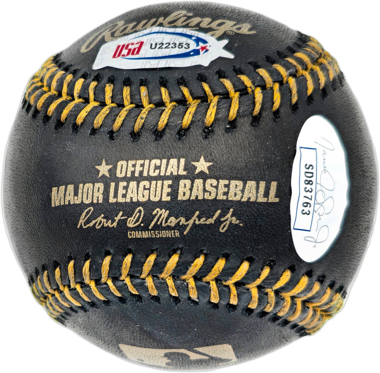 Vladimir Guerrero Jr. Autographed Official Black MLB Baseball Toronto Blue Jays JSA #SD83763