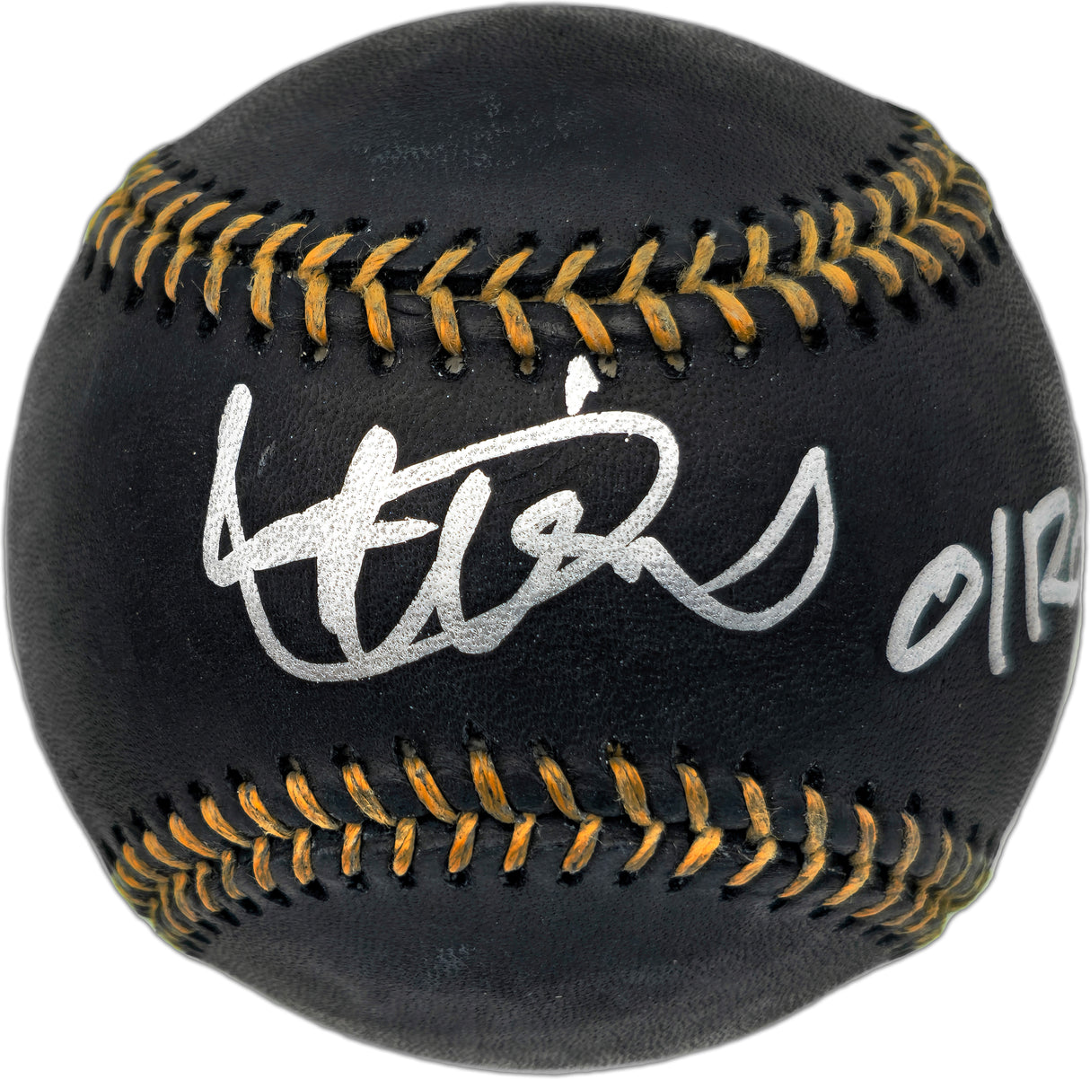 Ichiro Suzuki Autographed Official Black MLB Baseball Seattle Mariners "01 ROY/MVP" IS Holo SKU #237476