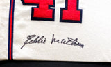 Eddie Mathews Autographed Framed Grey Authentic Mitchell & Ness Jersey Milwaukee Braves Size L Beckett BAS #BK44626