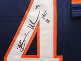 Brian Urlacher Autographed Framed Blue Jersey Chicago Bears "HOF 18" Beckett BAS QR #BH038628