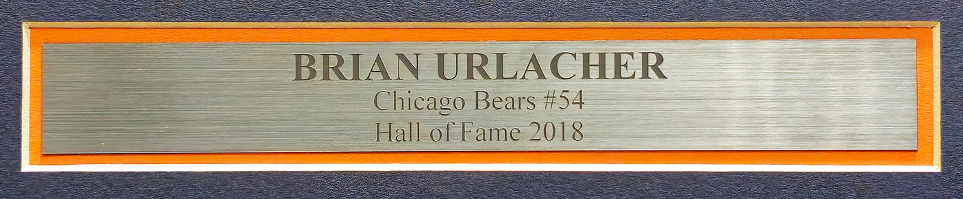 Brian Urlacher Autographed Framed Blue Jersey Chicago Bears "HOF 18" Beckett BAS QR #BH038628