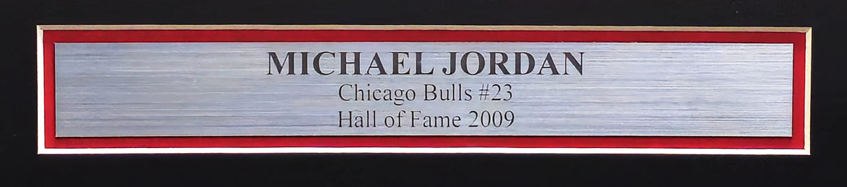 Michael Jordan Autographed Framed White Nike Jersey Chicago Bulls "Best Wishes" JSA #YY39497