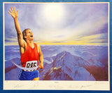 Neil Armstrong, Hank Aaron & 4 Others Autographed Framed 17x21 Victory Lithograph Photo #14/25 PSA/DNA & Beckett BAS QR #AB40271