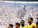 Pele Autographed Framed 16x23.5 Framed Canvas CBD Brazil PSA/DNA #AD20250