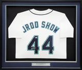Seattle Mariners Julio Rodriguez Autographed Framed White Jersey JROD Show Beckett BAS Witness Stock #210990