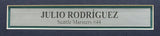 Seattle Mariners Julio Rodriguez Autographed Framed White Jersey JROD Show Beckett BAS Witness Stock #210990