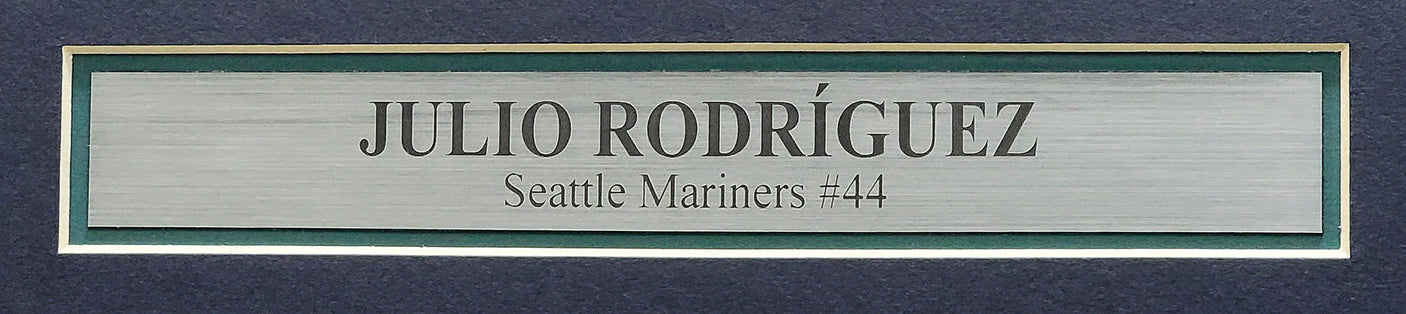 Seattle Mariners Julio Rodriguez Autographed Framed White Jersey JROD Show Beckett BAS Witness Stock #210990