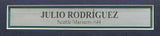 Seattle Mariners Julio Rodriguez Autographed Framed White Jersey JROD Show Beckett BAS Witness Stock #210990