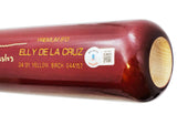 Elly De La Cruz Autographed Red B45 Player Model Baseball Bat Cincinnati Reds "Cycle 6/23/23" Beckett BAS Witness Stock #222802