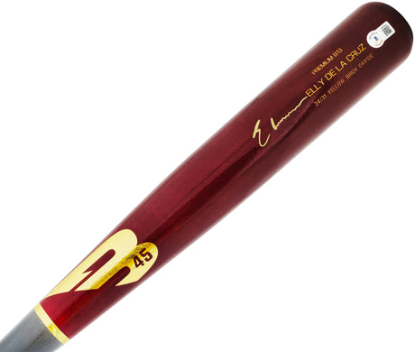 Elly De La Cruz Autographed Red B45 Player Model Baseball Bat Cincinnati Reds Beckett BAS Witness Stock #222800