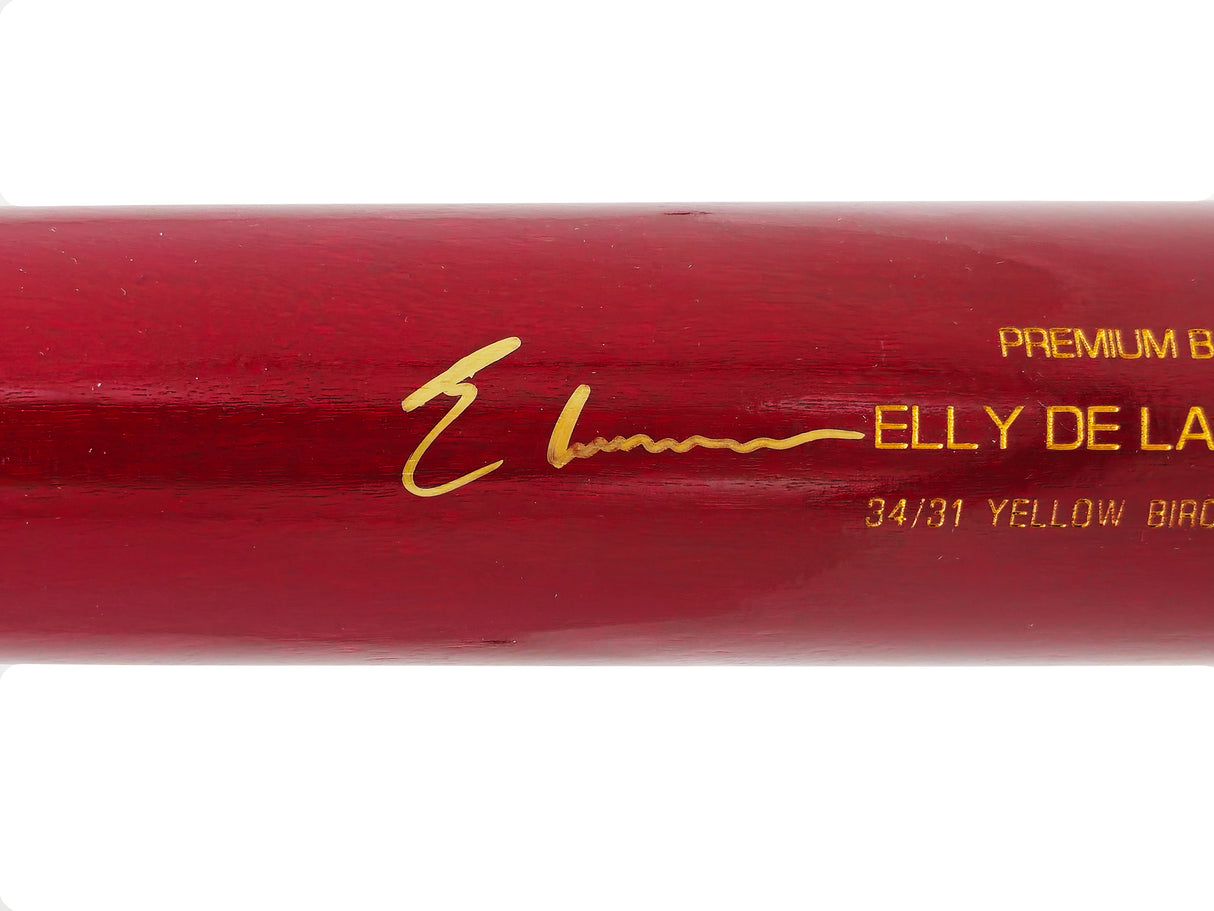 Elly De La Cruz Autographed Red B45 Player Model Baseball Bat Cincinnati Reds Beckett BAS Witness Stock #222800
