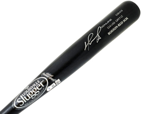 David Ortiz Autographed Black Louisville Slugger Player Model C243 Baseball Bat Boston Red Sox Beckett BAS Witness Stock #222785