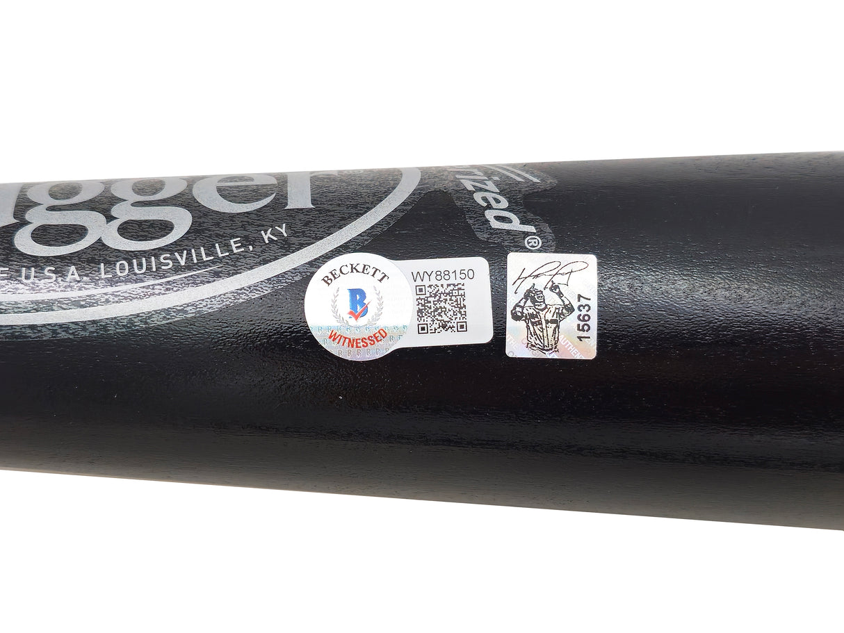 David Ortiz Autographed Black Louisville Slugger Player Model C243 Baseball Bat Boston Red Sox Beckett BAS Witness Stock #222785