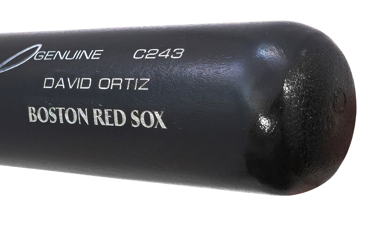 David Ortiz Autographed Black Louisville Slugger Player Model C243 Baseball Bat Boston Red Sox Beckett BAS Witness Stock #222785