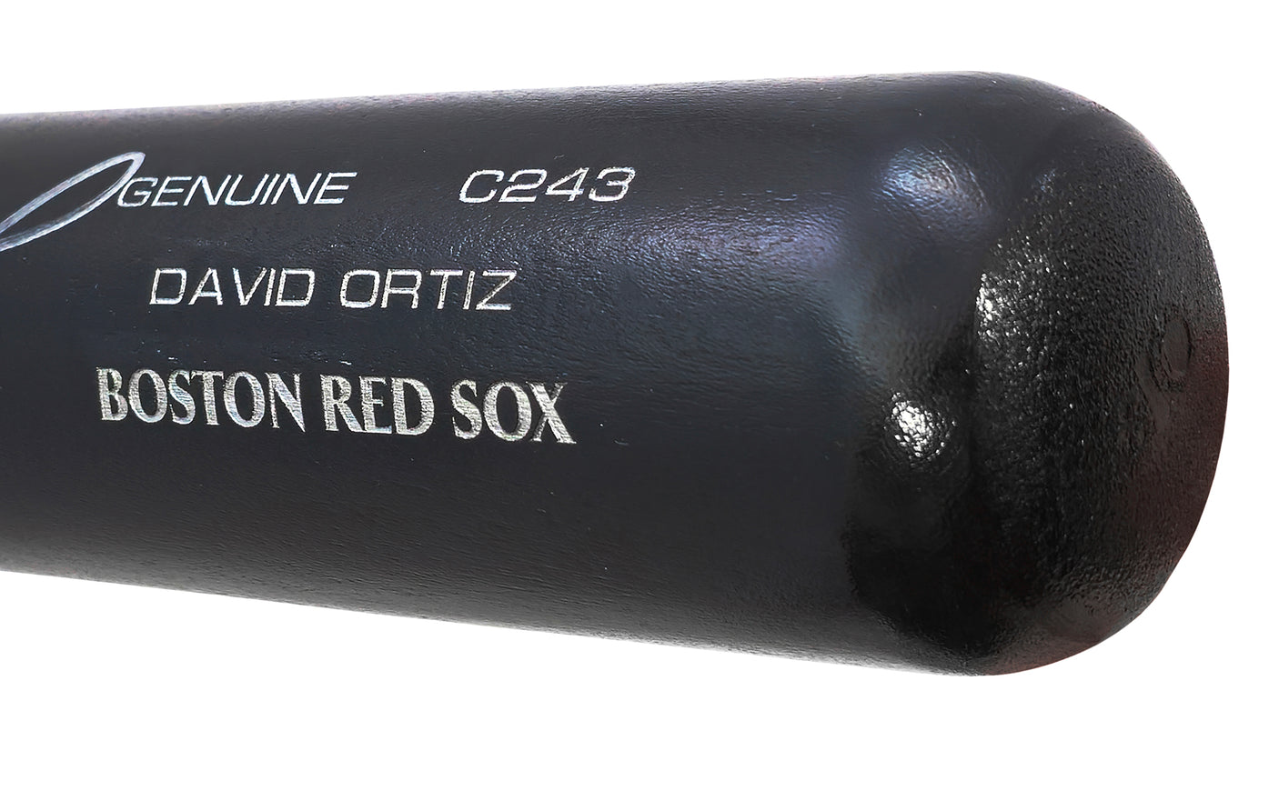 David Ortiz Autographed Black Louisville Slugger Player Model C243 Baseball Bat Boston Red Sox Beckett BAS Witness Stock #222785