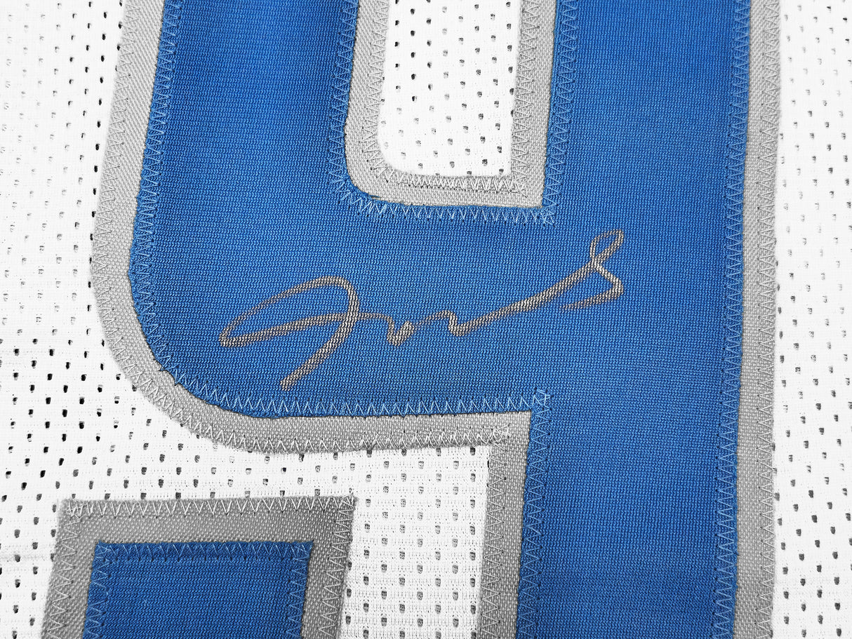 Detroit Lions Jameson Williams Autographed White Jersey Beckett BAS Witness Stock #222791