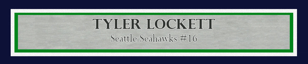 Tyler Lockett Autographed Framed 16x20 Photo Seattle Seahawks Toe Tap Touchdown MCS Holo Stock #221125