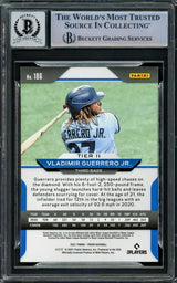 Vladimir Guerrero Jr. Autographed 2021 Panini Prizm Card #186 Toronto Blue Jays Auto Grade Gem Mint 10 Beckett BAS Stock #222868