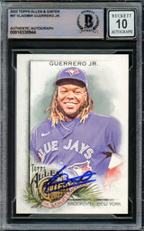 Vladimir Guerrero Jr. Autographed 2022 Topps Allen & Ginter Card #97 Toronto Blue Jays Auto Grade Gem Mint 10 Beckett BAS Stock #222876